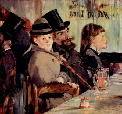 In het café door Édouard Manet